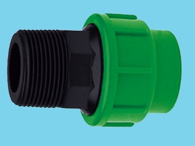 Pe coupling 40mm x 11/4" male - 050000148
