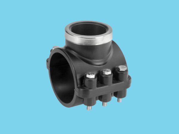 Pp clamp saddle 125mm x 1" female thread + ring - W00002775