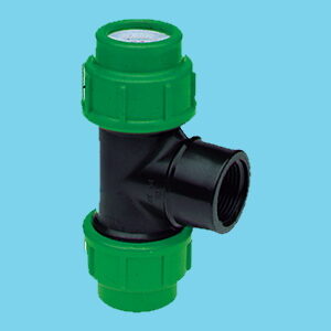 PE Tee 50 x 1.5" female thread x 50  90" 10bar - 026013104