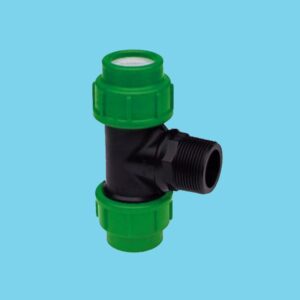 PE Tee 20 x 3/4" external thread x 20  90" - 026013109