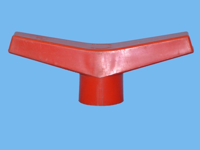 Handle for ball valve 75/90  red pvc - 018201652