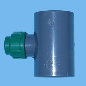 Tee Ø50 x pe 32 x 50 mm straight pvc - 013100289