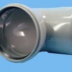 Elbow 200mm 90" 1x wedge 1x cuff pvc - 020022026