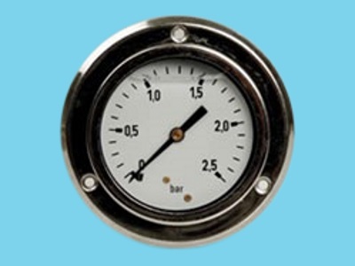 Pressure gauge 0-4bar chrome 1/4"63mm - 060910061