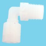 Clamping elbow connector