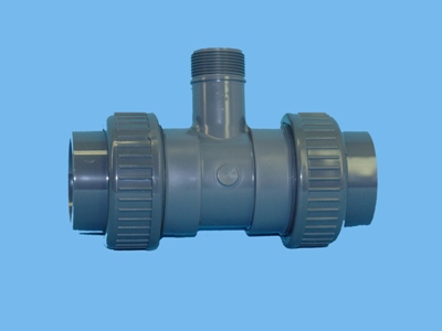 Tee flow 25 x 25 mm 90" pvc - 081321066