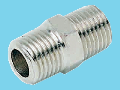 Nipple brass        1/4"  male - 048900117