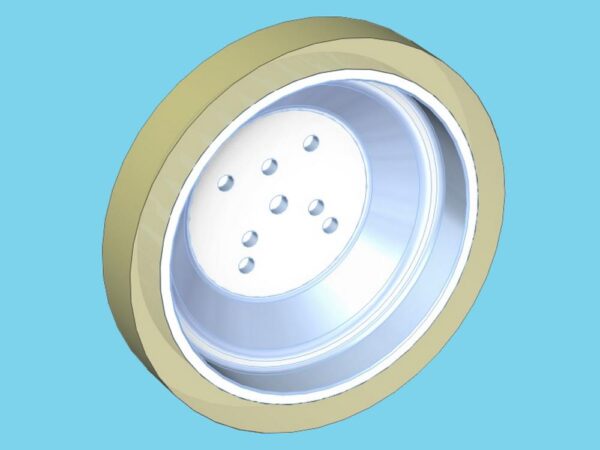 Flange wheel vulkolan 210x52mm hole 10