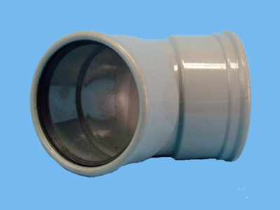 Bend Ø110mm x 45" - 2 x cuff pvc - 020011105