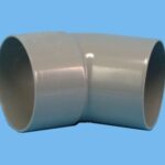 Bend Ø 80mm x 45" - 1 x wedge 1 x solvent cement socket pvc - 020100809