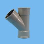 Tee Ø110 x 110 x 110 mm 45" 3 x cuff - 026001101