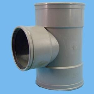 Tee Ø200 x 110 x 200 mm 90" 3 x cuff pvc - 026008010