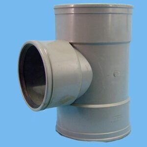 Tee Ø200 x 160 x 200 mm 90" 3 x cuff pvc - 026008025