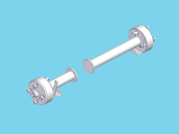 Shaft axle AX1 with brake drum 750mm for CTC 55 - 817000830