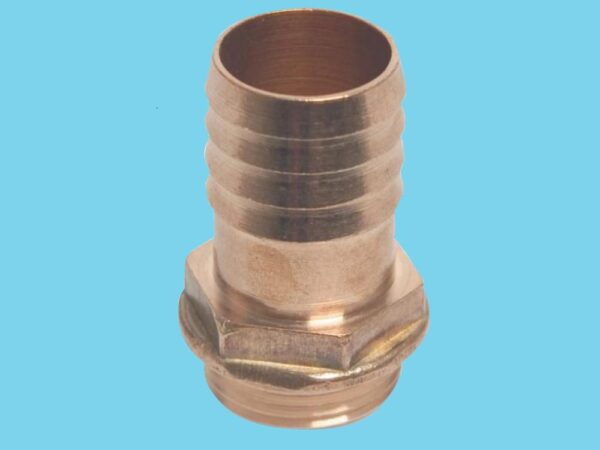 Brass hose barb hexagonal 1/2 male thread x 6 hose - 050904116